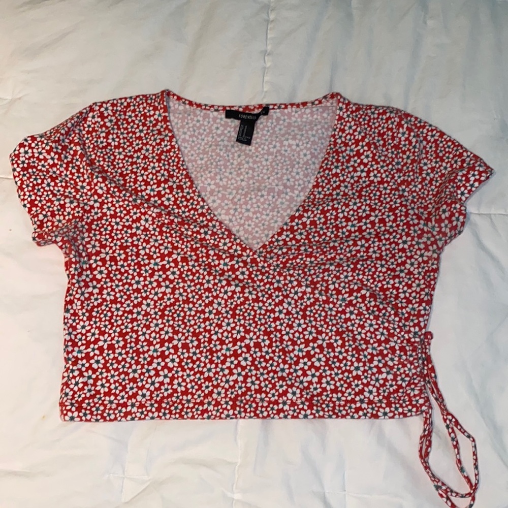 Forever 21 flower crop top